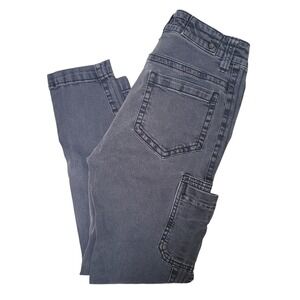 Prana Cargo‎ Pants Gray Washed Out Denim Casual Utility 6/28 Outdoor Comfortable